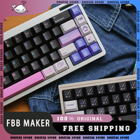 FBB MAKER Keycaps Original Sublimation PBT Keycaps Space Themed Gradient Meteor Customized Keyboard Keycaps for Gaming Keyboard