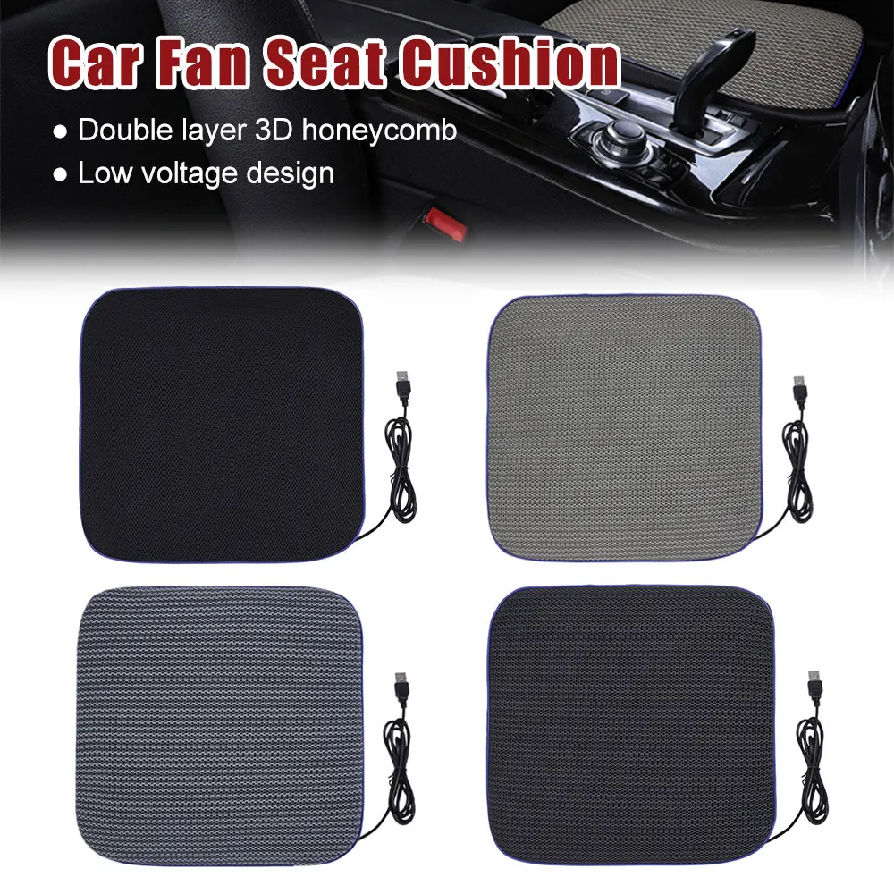 

New Cooling Car Seat Cushion Pad Ventilation Seat Cushion Low Noise Fans for All Car Seats Home and Office Chairs Fan Cushion