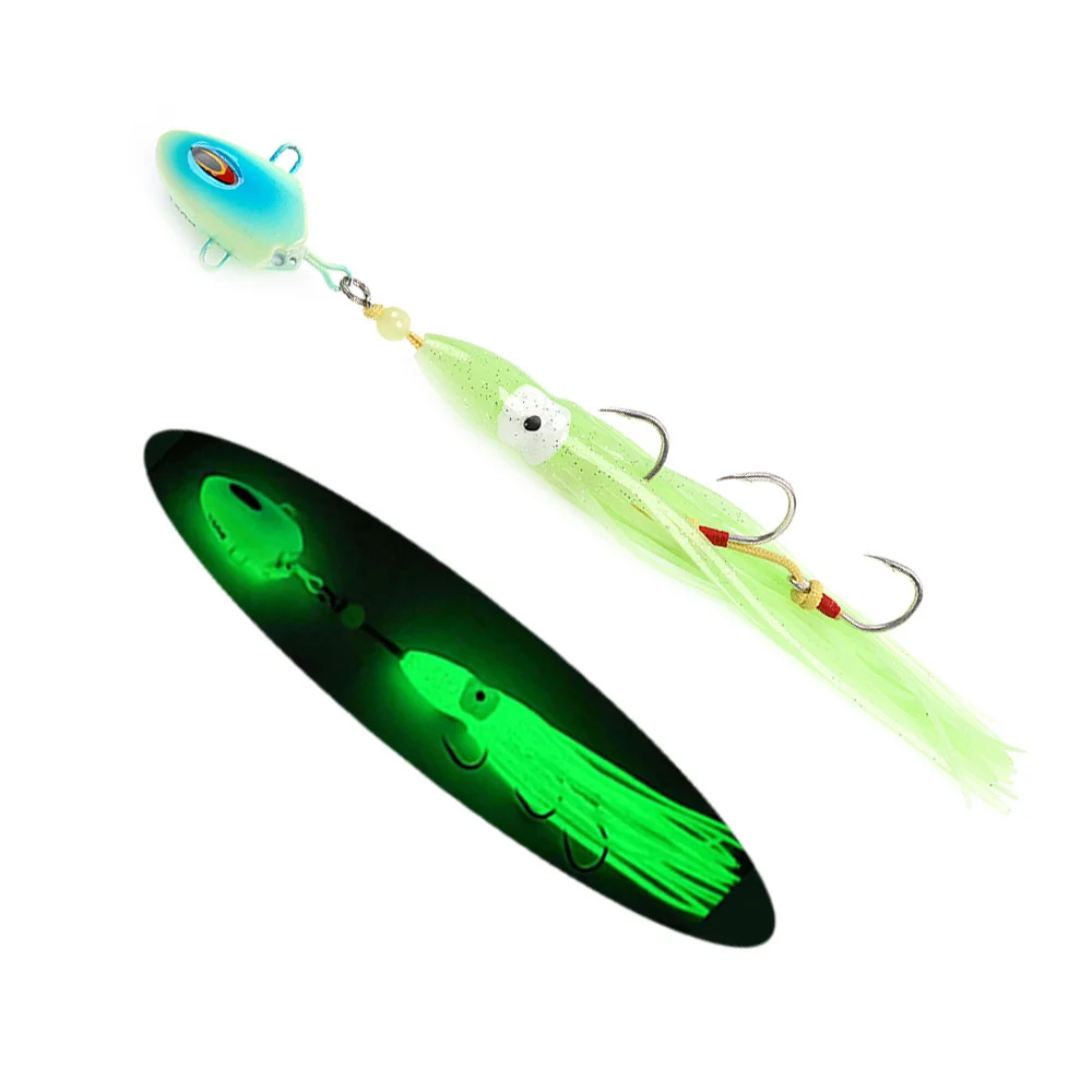 

Deep Sea Jig Squid Hook Inchiku glow bead Slow Rolling Tai Rubber 100g 150g 200g Fishing Lure Bait