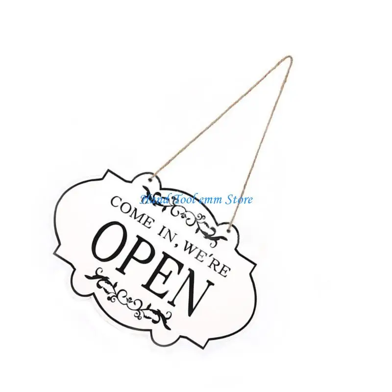 

H37F Decorative Open Closed Signs 33x20cm Double-Side Open Closed Sign For Restaurant Shop And Commercial Space