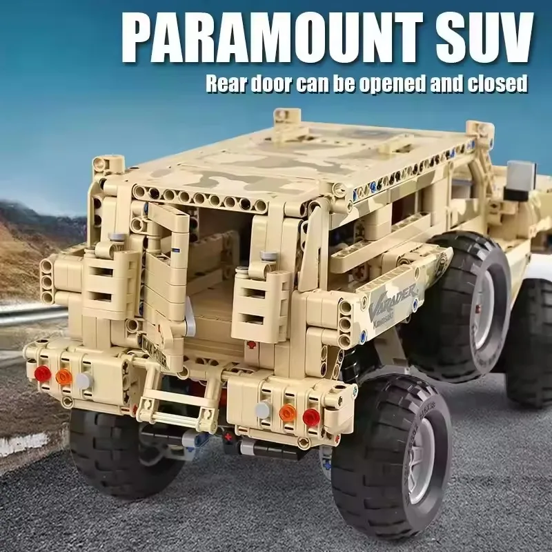 Molde rei 13131 técnico 1:8 marauder caminhão blocos de construção de controle remoto veículo fora de estrada brinquedos para crianças meninos
