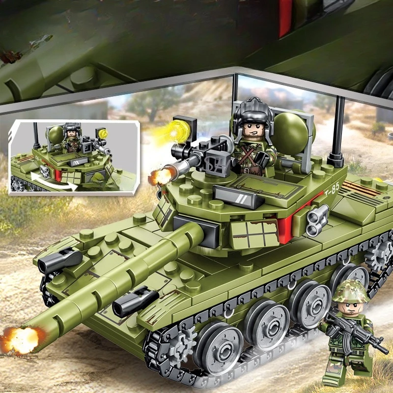Kids Education In Japan - Military Tank Building Blocks Small‑Particle Bricks