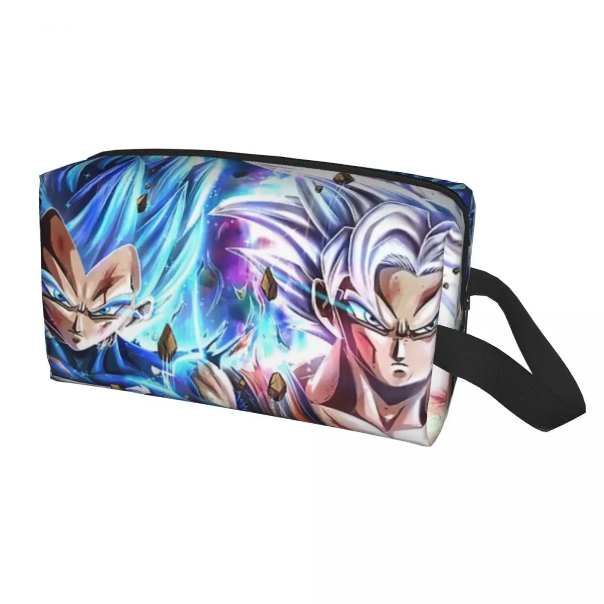 Vegeta And Goku Power Up Makeup Bag for Women Travel Cosmetic Organizer Storage Toiletry Bags