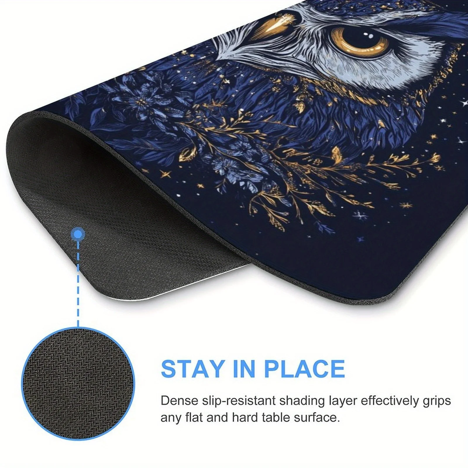 The high-quality rubber mouse pad with a human head and eagle pattern from Star Night's Sleep for small computer desktops