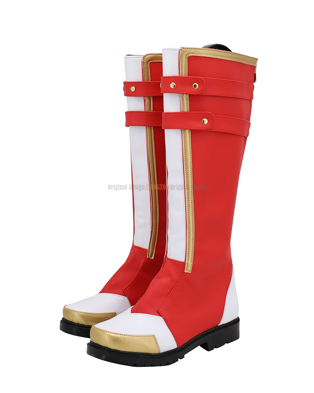 Ensemble Sterren Morisawa Chiaki Cosplay Laarzen Rood Lederen Schoenen Custom Made Elke Grootte