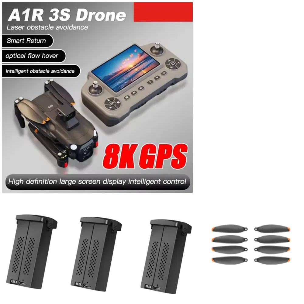 A1R 3S GPS Drone Battery 7.4V 3000mAh / Propeller Maple Leaf Use For A1R 3S GPS Drone Original Accessories A1R 3S GPS Drone Part