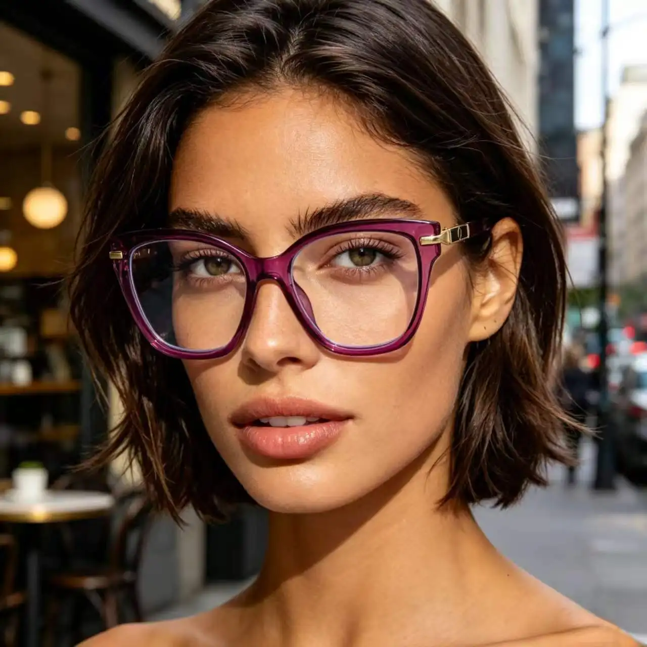 2026 Minimalist Square Cat Eye Sunglasses For Women Oversized Elegant UV400 Shades Street Daily Photo Decor Eyewear