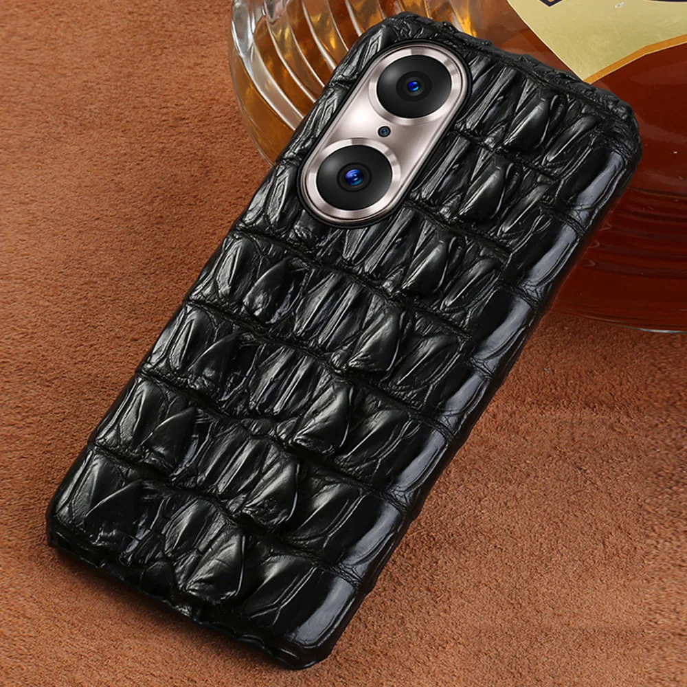 

LANGSIDI Original Crocodile Genuine Leather Luxury cover Case For Honor 60 Pro 50 Pro 30 20 10 Lite Magic 3 10X 9X Note 10 V30