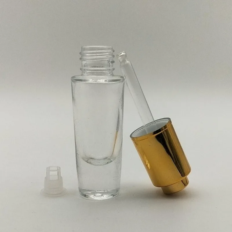 15ml 30ml damlalık şişeler boş pipet alt temizle Mini cam flakon uçucu yağ parfüm kozmetik kapları taşınabilir seyahat