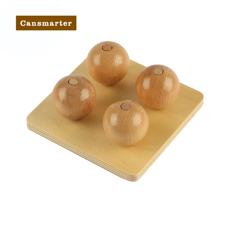 Montessori Kid Toy High-Quality Wooden Material Four Balls On Small Pegs For Early Training Learning Education Toys for Children