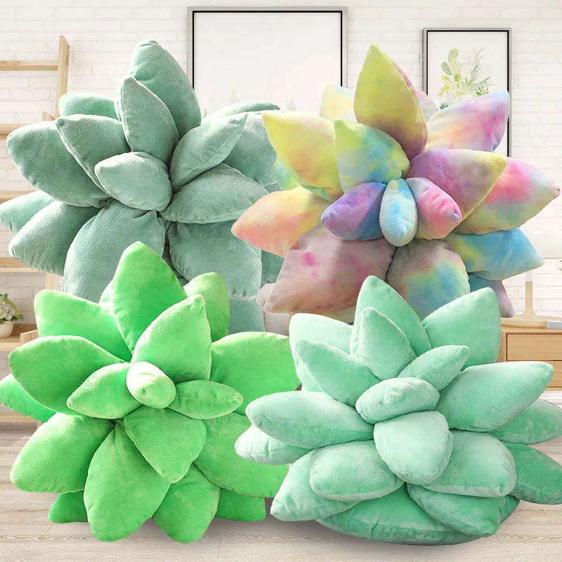 

25/45cm Lifelike Succulent Plants Plush Stuffed Toys Soft Doll Creative Potted Flowers Pillow Chair Cushion for Girls Kids Gift