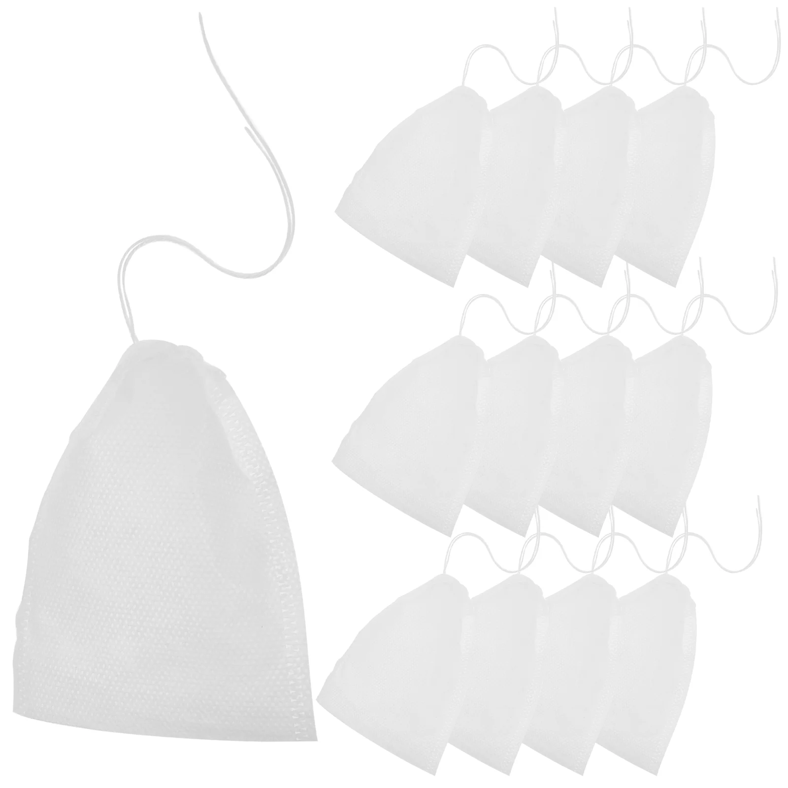 

100 Pcs Drawstring Bag Mesh Net Tea Bags Used Holder for Loose Leaf Spice Cooking 10cm