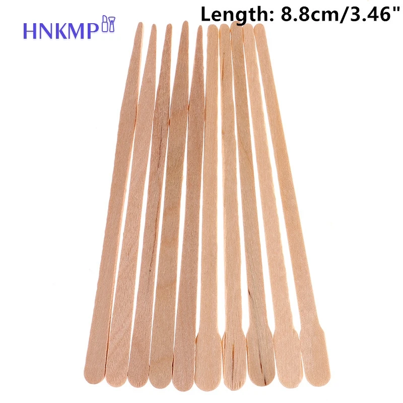 100Pcs Woman Wooden Hair Removal Stick Disposable Depilation Spatula Wax Sticks Wood Face Eyebrows Waxing Spatula Beauty Tool