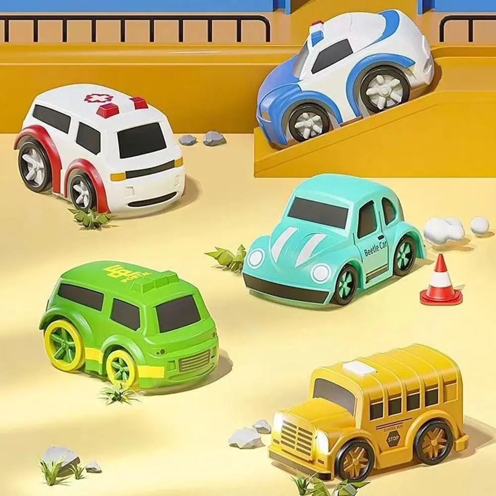 Grappig rood en blauw racebaanautomodel Traagheid Coastdown Ouder-interactie Spoor Avontuurspel Plastic puzzelspel Speelgoed