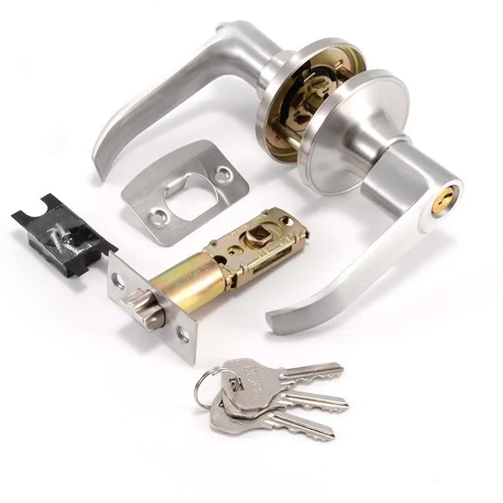 

Security 35-50mm Three-Pole Spherical Door Lock Aluminum Alloy with 3 Keys Door Handle Lock High-Grade Keyed Locks Bedroom