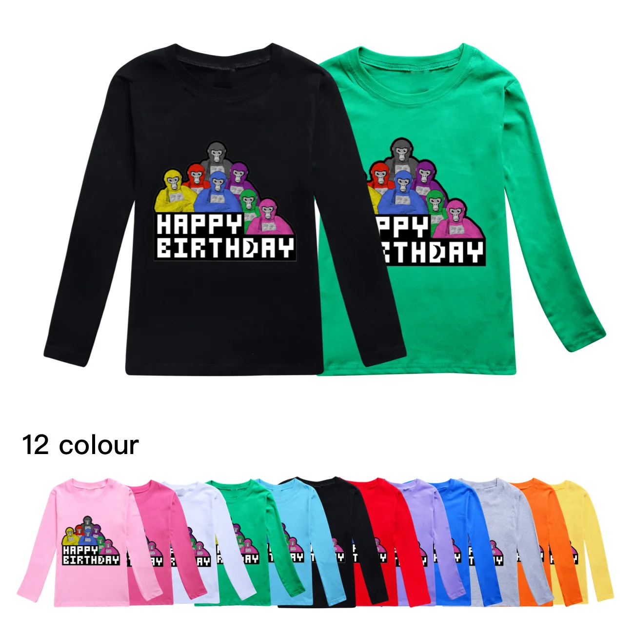 Gorilla Tag T Shirt Kids VR Game Monkey Sweatshirt Youth Boys Casual Pullover TShirt Girls Long Sleeve Hoodies Children Clothing