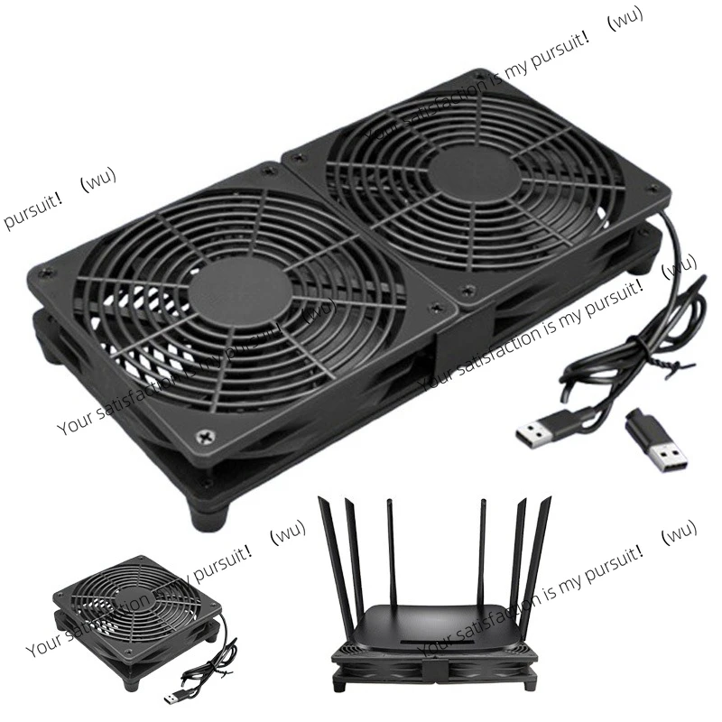 120mm 240mm Fan Router Cooling Fan DIY PC Cooler TV Box Wireless Silent Quiet DC 5V USB Power 12CM W/Screws Protective Net