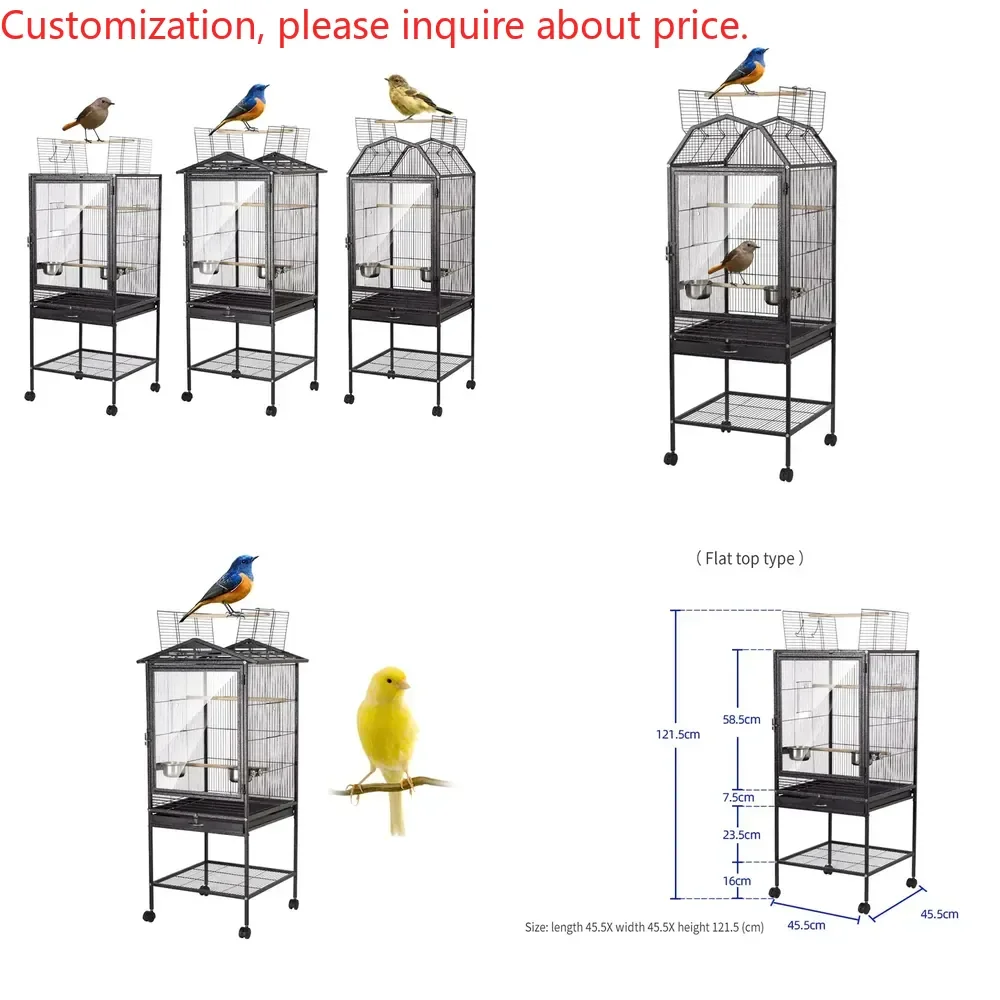 

Hot saleCustomized electroplating line folding pigeon parrot bird breeding cage new large simple portable canary cage