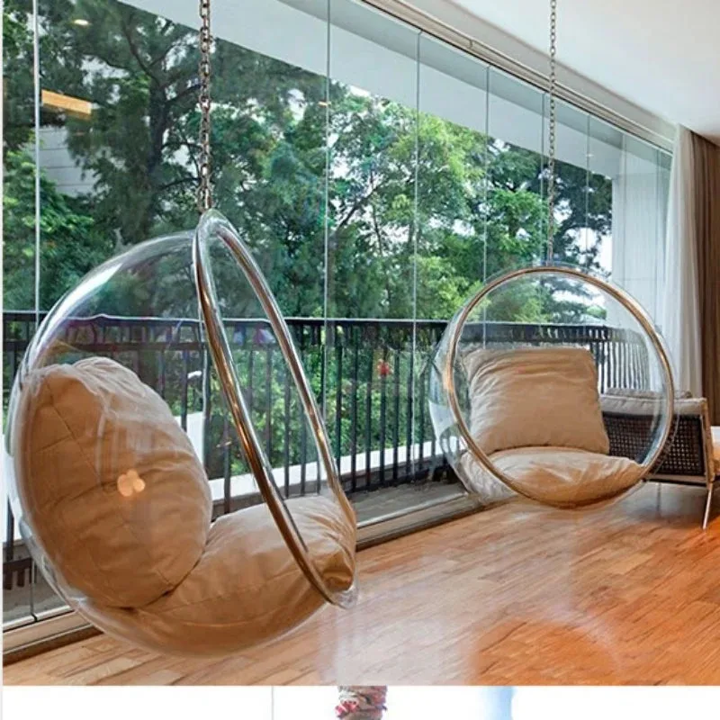 Hanging ball space chair rocking chair indoor hanging basket swing outside home stay transparent bubble