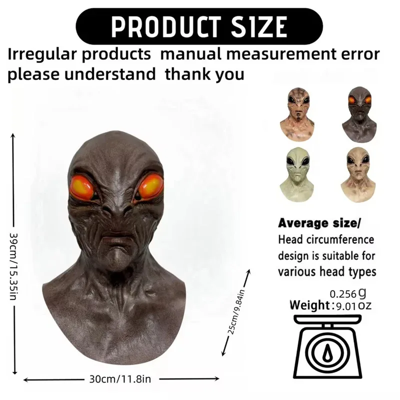 مخيف الرعب الغريبة قناع مخيف الطرف الديكور مضحك هالوين تأثيري أقنعة الدعامة 2025 kn.7