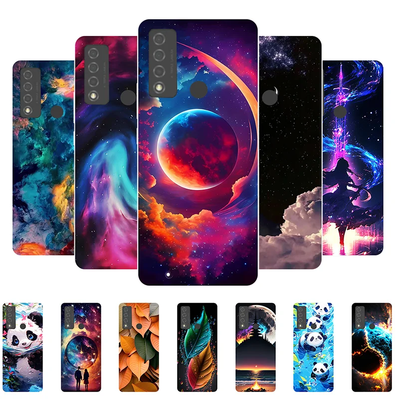 Para TCL 20 XE Case Funda TCL 20 X E Case Precioso Panda Lobo Funda de silicona suave para el teléfono TCL 20 XE 5087Z 20XE