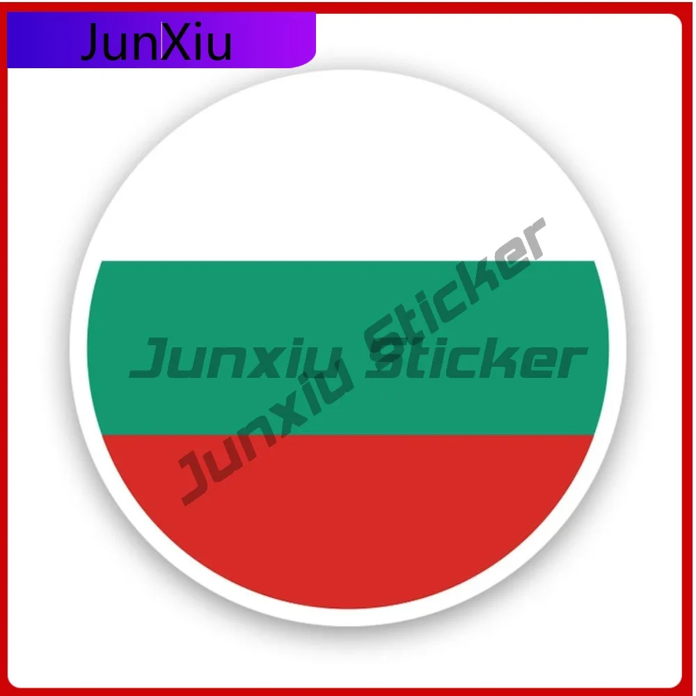 

Round Bulgarian Flag Waterproof Sun Resistant Sport For Rear Windshield Helmet Bumper Easy Apply Self Adhesive Decoration