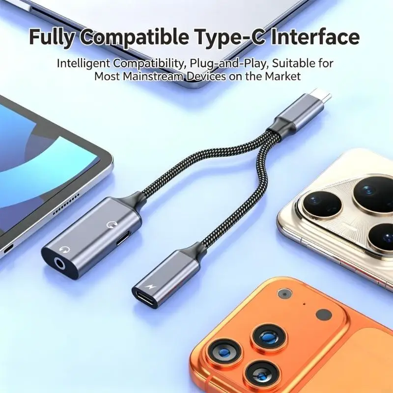Flexible Chargers And Headphone Music Adapter Speed Power Delivery Technology 83CF
