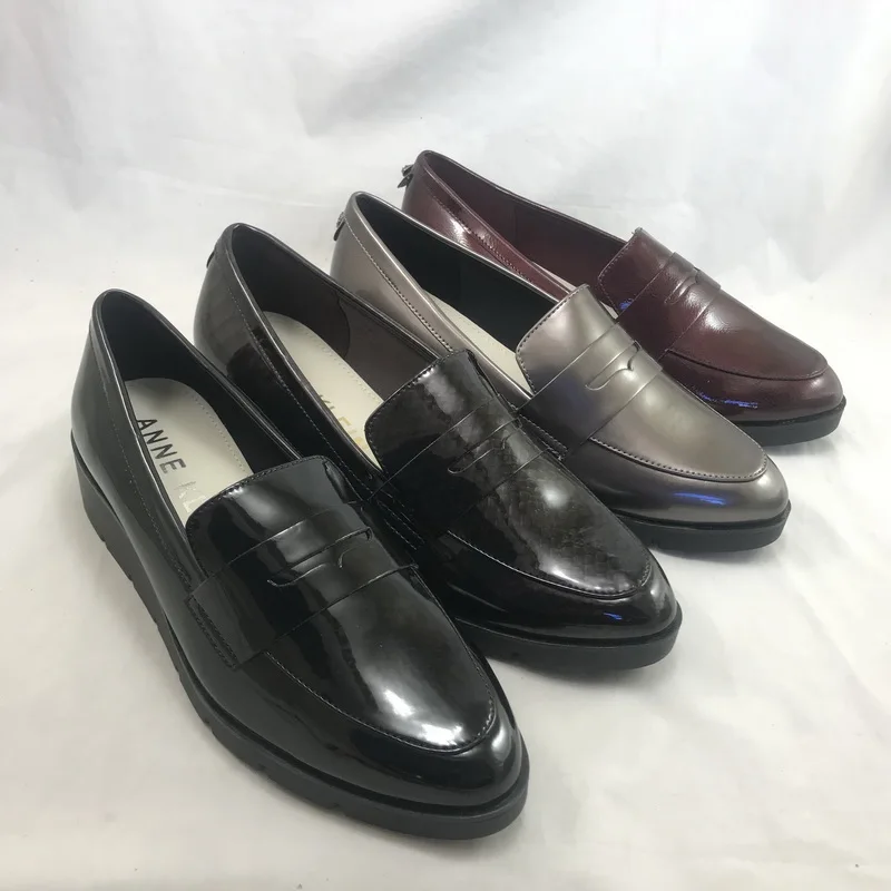 

Универсальные женские туфли на низком каблуке для летнего сезона, с зеркальным покрытием Annk, водонепроницаемые, на платформе, всесезонные, с круглым носком, синие...