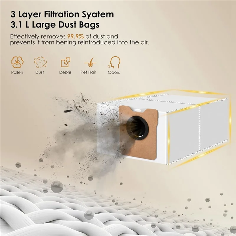 

ABZY-Replacement Parts For Eufy Vacuum Omni C20 Main Side Brush Hepa Filter Mop Cloth Dust Bags Accesories Kit