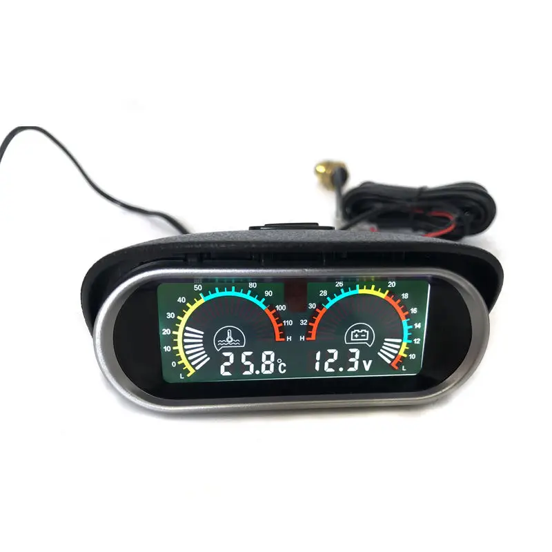 

Universal 2 in 1 Retrofitting of Horizontal LCD Water Temperature and Voltage Meter for Agricultural Vehicle Engineering Vehicle