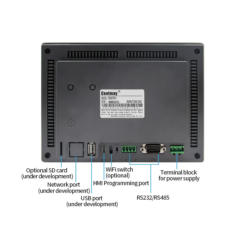 Hot sale 7-inch HD Resistive HMI 32bit CPU 408MHz for industrial equipment