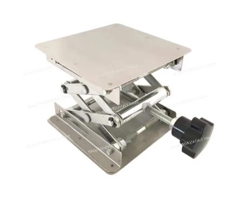 

Stainless Steel Manual Lift Table, 85-280mm Height Adjustable Laboratory Lifting Platform, 200x200mm 15KG Load