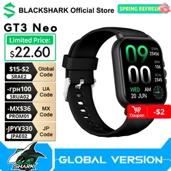 Global Version Black Shark GT Neo Smartwatch 2.02’’ Display Health Monitoring Sport Fitness 7 Days Battery Life IP68 Waterproof