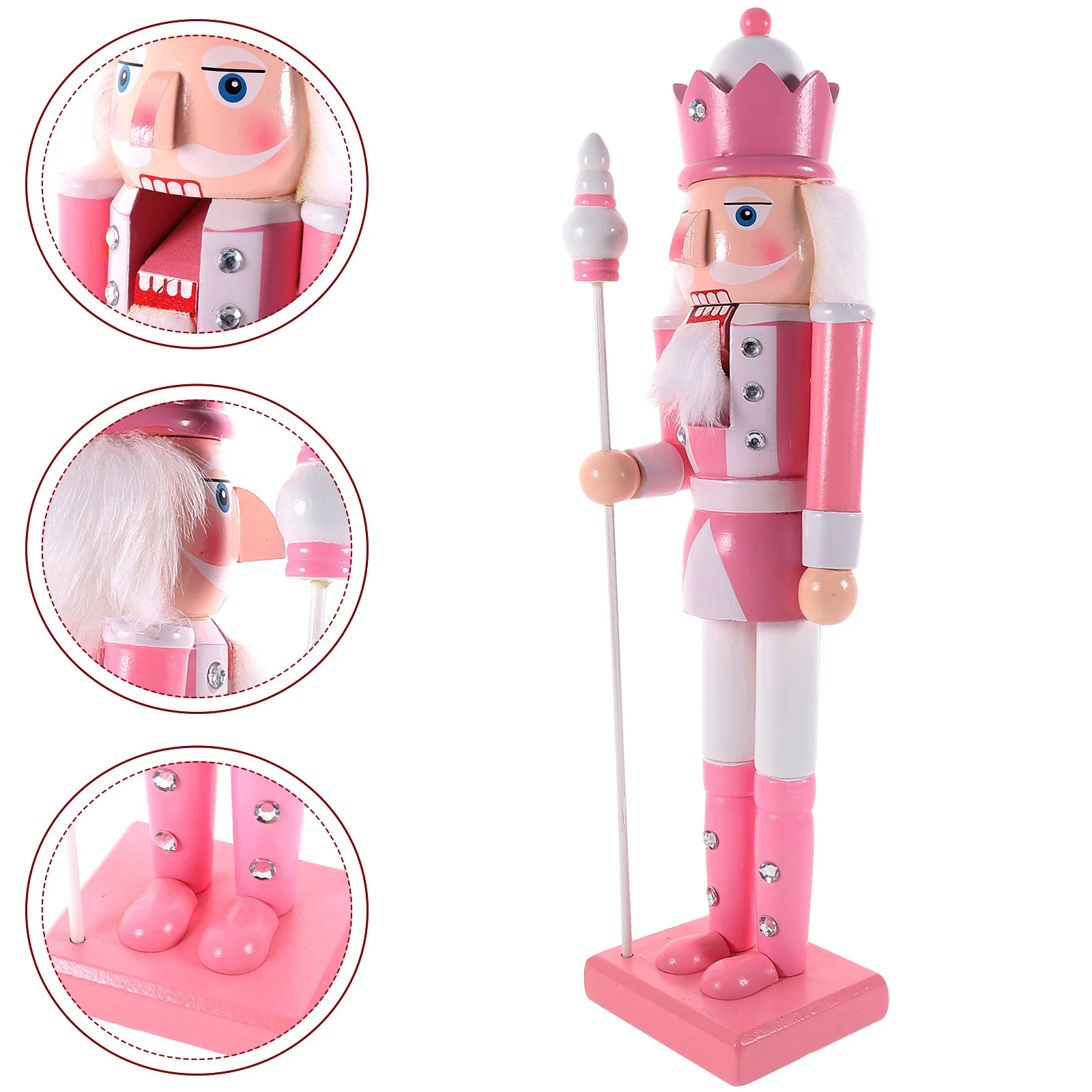 

Wooden Nutcracker Soldier Christmas Nutcracker Puppet Smooth Surface Desktop Tabletop Xmas Decoration Holiday Party Supplies