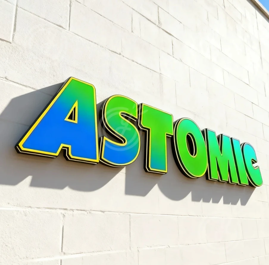 Letrero de barra RGB con logotipo personalizado, canal Led direccionable, letras 3d, señalización de pared comercial, publicidad, salón de belleza, peluquero de neón