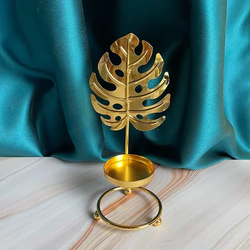 Golden Luxury Candle Holders Metal Modern Living Room Nordic Centre Candle Holder Wedding Centro De Mesa Decorations For Home