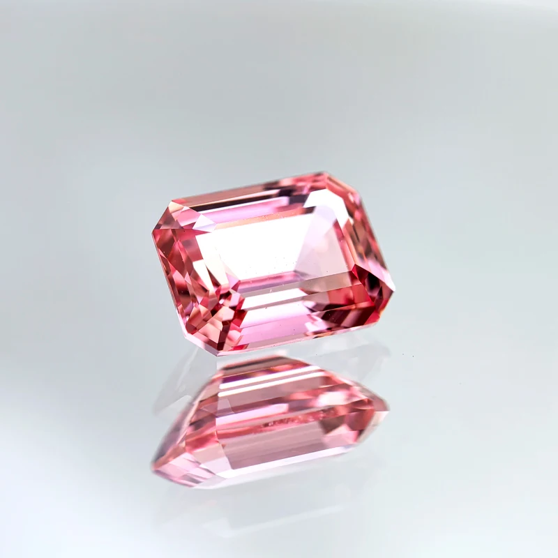 مختبر نمت Padparadscha الزمرد شكل VVS1 لون اللوتس الأحمر بالجملة لخواتم المجوهرات المتقدمة صنع الأقراط مع شهادة