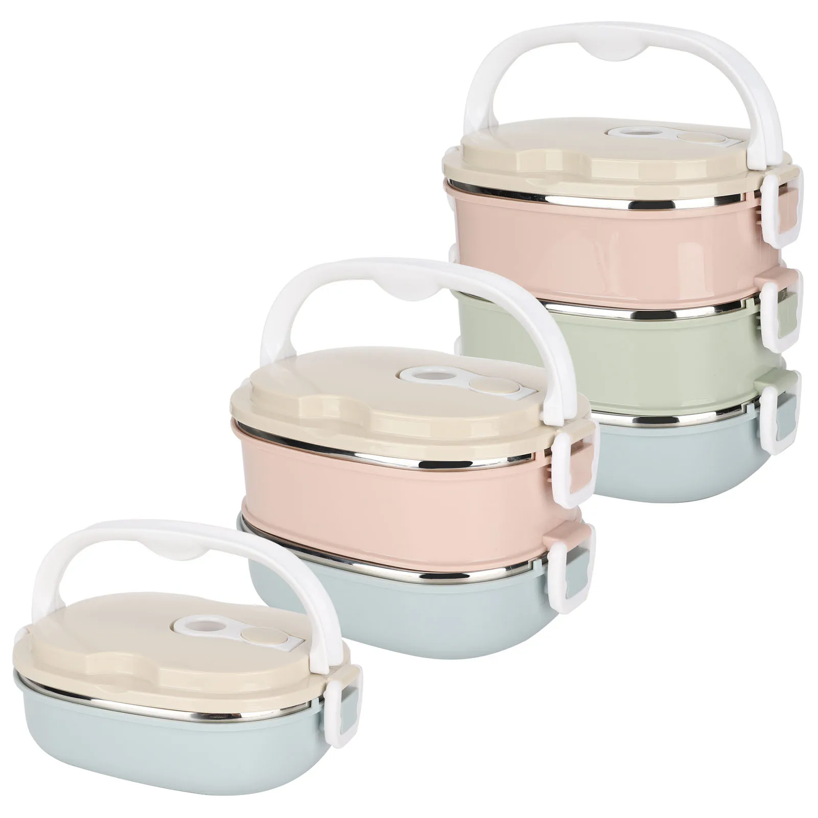 

Kitchen Utensils Lunch Box Lunch Box Portable Stainless Steel Food Container for Student Children Work Stainless Steel Lunch Box
