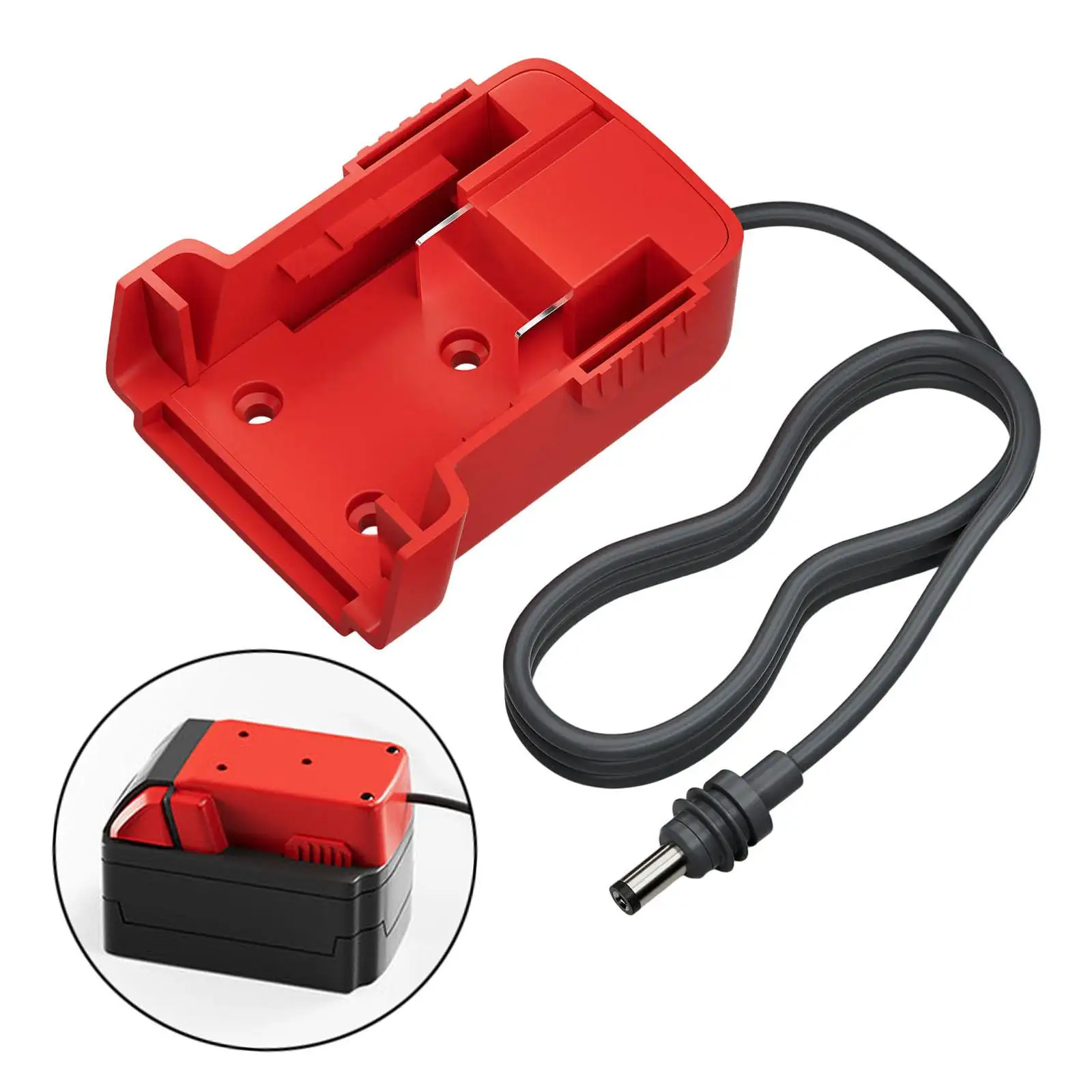 Power Wheel Adapter Set with Wire 4-piece Battery Adapter for 18V Battery RC Truck Robotics DIY for Portable Work Light