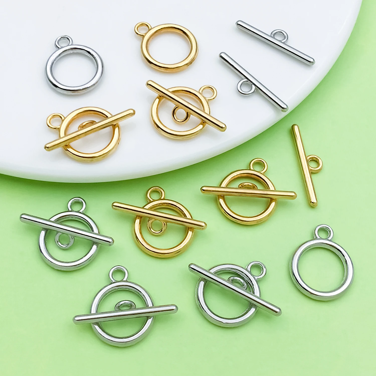 20 قطعة من أبازيم السبائك، أبازيم نهاية OT، موصلات مشبك لقلادة سوار ذاتي الصنع وأقراط وإكسسوارات صنع المجوهرات #5