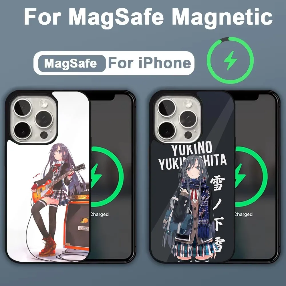 Yukinoshita Yukino Oregairu Phone Case For iPhone 16,15,14,13,12,11,Plus,Pro,Max,Mini Magsafe Magnetic Wireless Charging