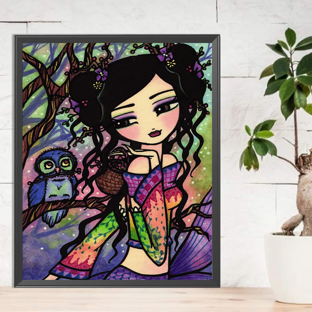 5D DIY Full Square Drill Diamond Painting Girl Kit Home Decor Art Craft Diamond Painting for Decoration/New Year Gift