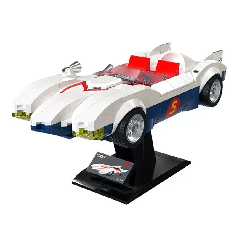 

Mach 5 MOC Cada 1:24 White Speed Racer Car Building Block Assembly Educational Toys Desktop Decoration for Kids Adults