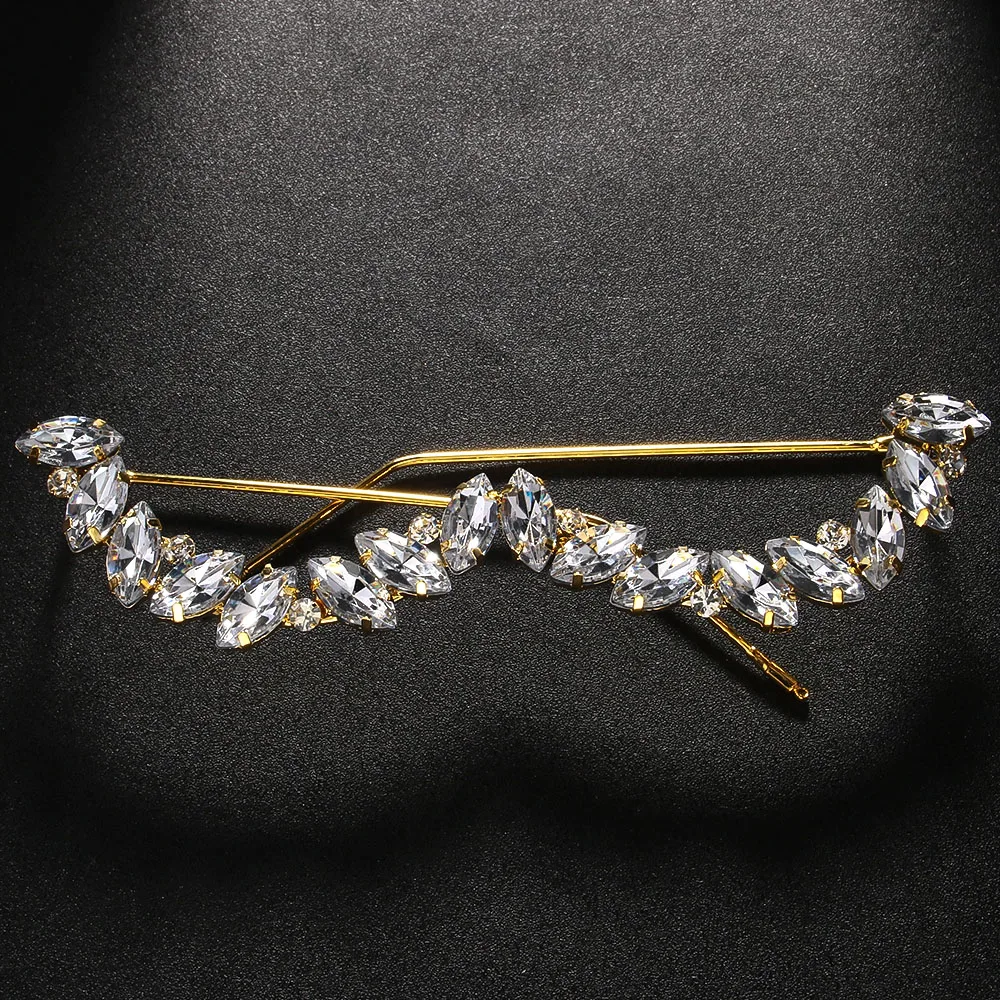 Geometric Spectacle Frame Lensless Zircon Embellished Fashion Accessory Light Luxury Style Suitable for Party Rave EDM Festival