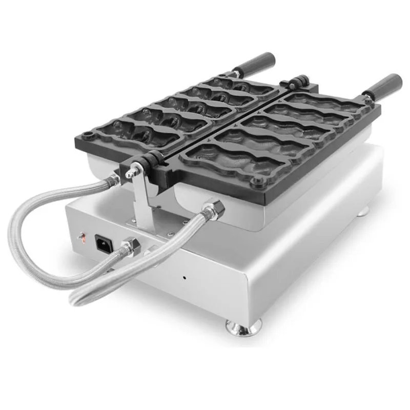 لطيف القط اصطياد الأسماك على شكل آلة صنع الوافل بنجيوبانغ وجبة خفيفة التجارية القط المعانقة الأسماك Taiyaki آلة طعام الشارع