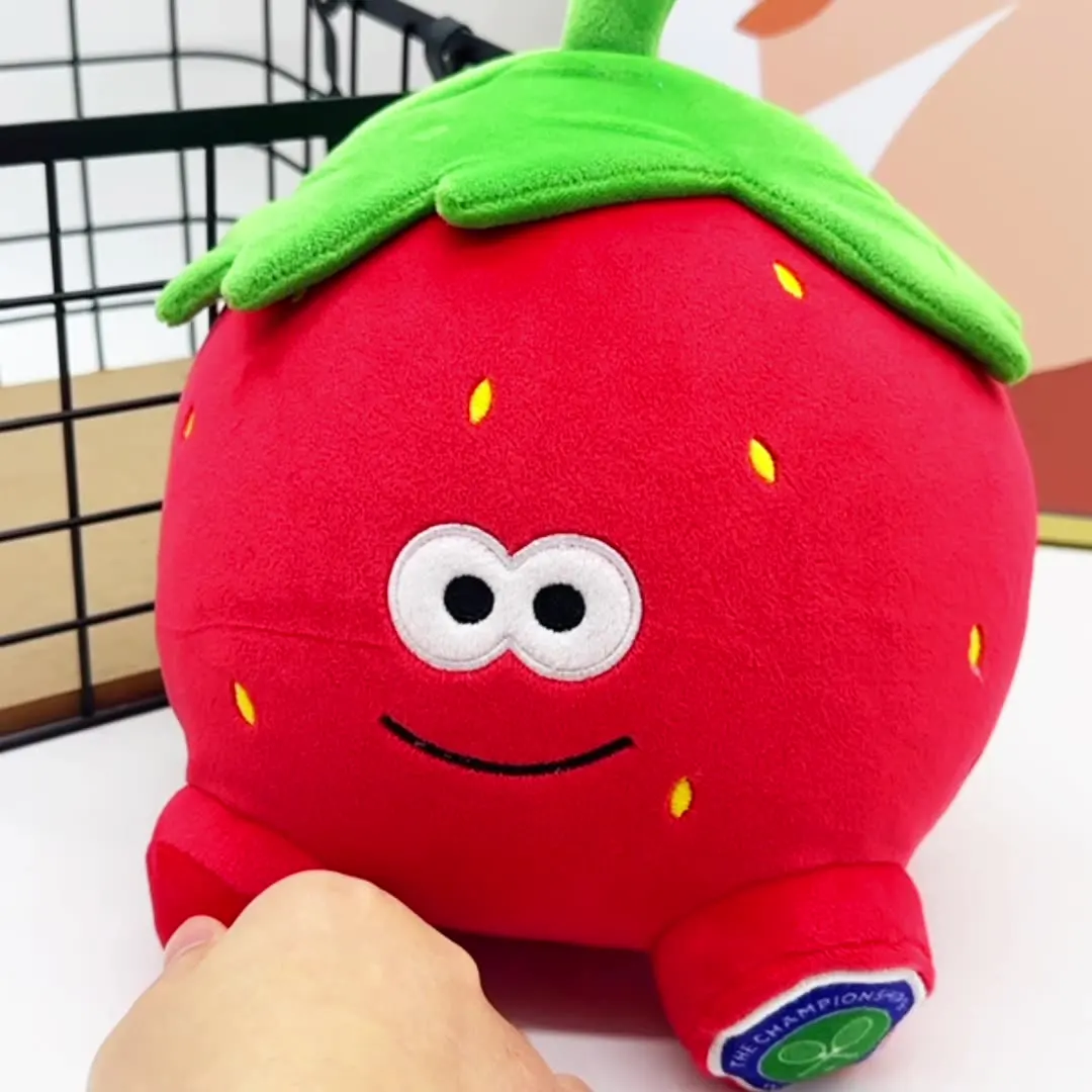 

Фруктовая плюшевая игрушка Уимблдон, клубничная плюшевая подушка, мягкая еда, плюшевый детский подарок на день рождения