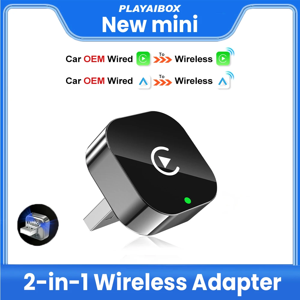 

Беспроводной адаптер Carplay и Android Auto, USB-донгл, мини-бокс с USB-подключением для Volvo, MG, Kia, Chery, VW, Ford, Benz, Honda, Toyota