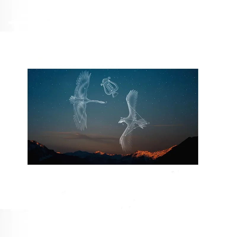 Best Constellations Season-by-Season: Northern Hemisphere, Print Art Canvas Poster,Living Room , Home Wall Decor Picture