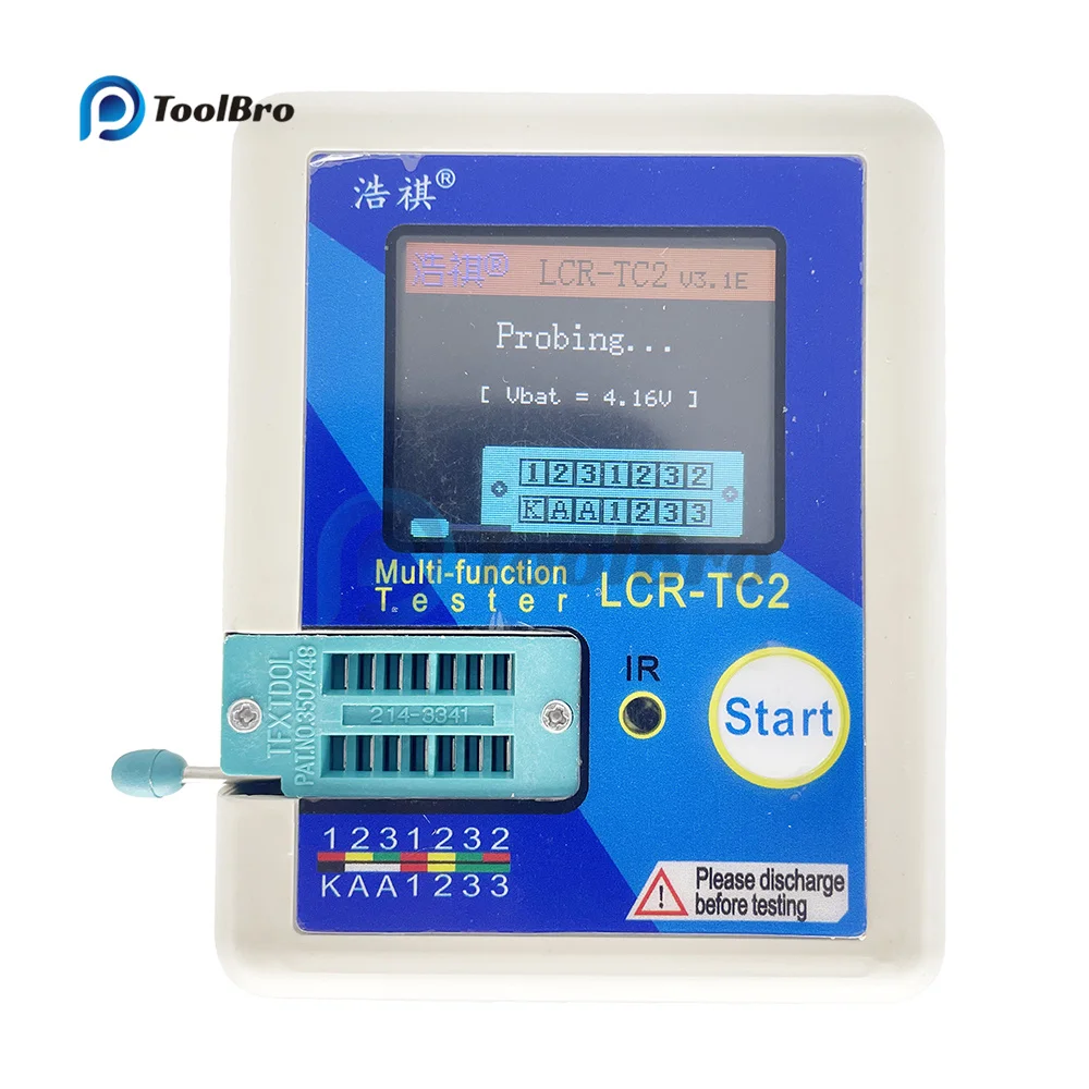 Imagem -03 - Multifuncional Diode Triode Capacitância Medidor Atualizado de Alta Precisão Esr Tft Backlight Transistor Tester Lcr Lcr-tc2
