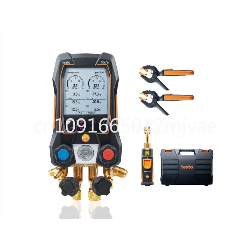 Testo 557s Smart Vacuum Kit Digital Manifold With Wireless Vacuum and Clamp Temperature Probes Bluetooth 0564 5571 testo557s